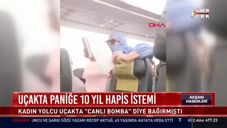 Uçakta "canlı bomba" diye bağırmıştı