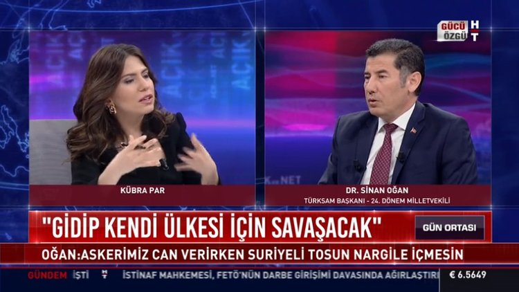 Oğan: Askerimiz can verirken Suriyeli Tosun nargile içmesin