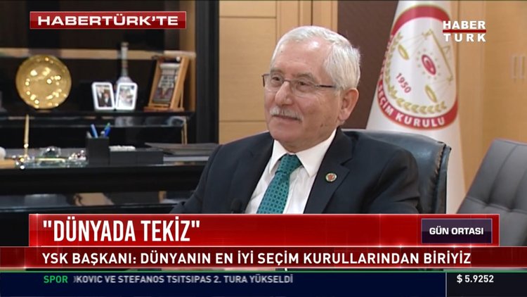 YSK Başkanı Sadi Güven Habertürk'e konuştu