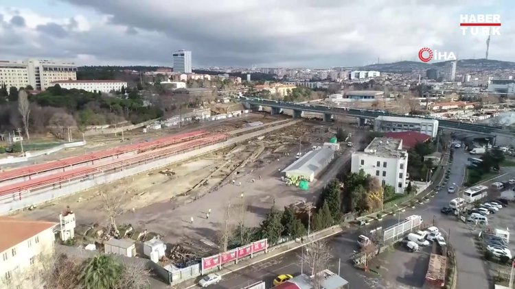 Haydarpaşa'daki arkeolojik kazılarda gelinen son durum görüntülendi