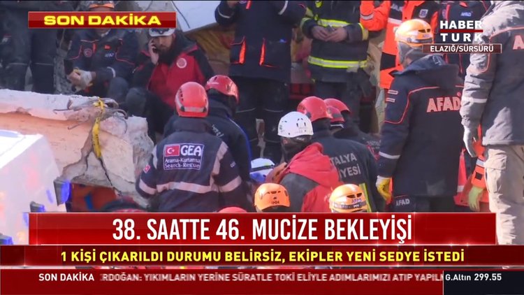 38. saatte iki kişiye ulaşıldı