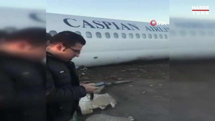 İran'da yolcu uçağı pistten çıktı