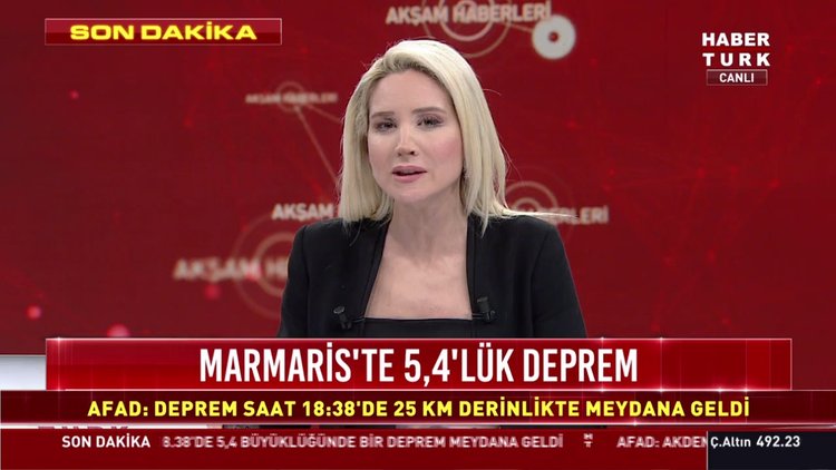 Son dakika: Marmaris'te 5.4 büyüklüğünde deprem!