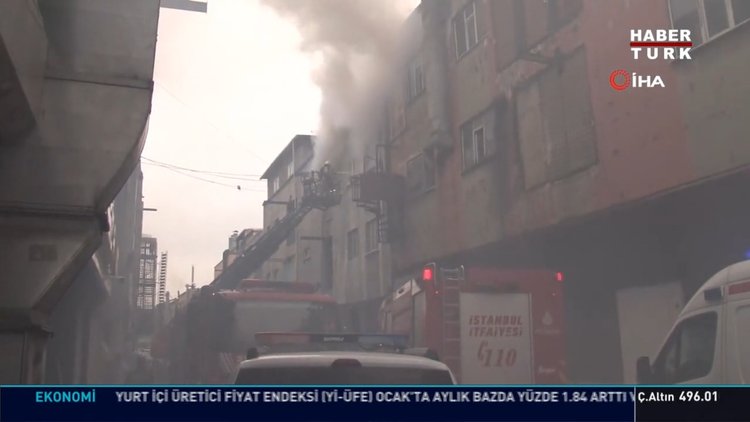 Bayrampaşa'da fabrika yangını