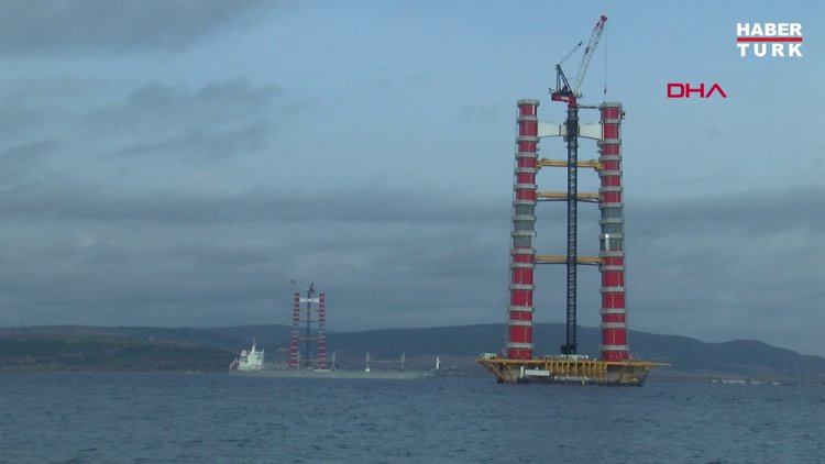 1915 Çanakkale Köprüsü ayakları 143 metreye ulaştı