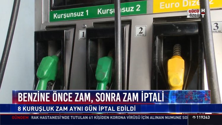 Benzine önce zam, sonra zam iptali