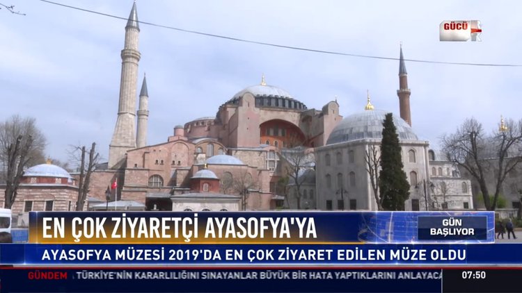 En çok ziyaretçi Ayasofya'ya
