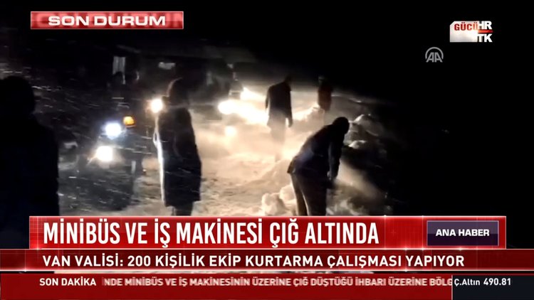 Van'da çığ felaketi! Arama çalışmaları sürüyor
