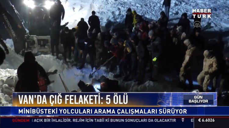 Van'da çığ felaketi: 5 ölü