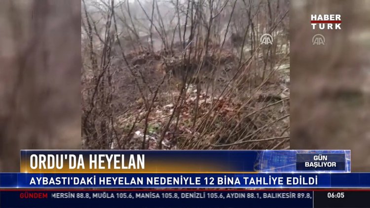 Ordu'da heyelan