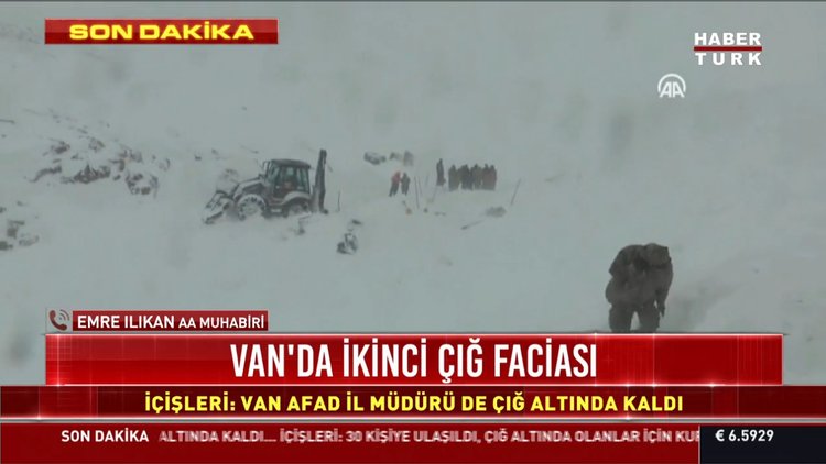 Van AFAD il müdürü de çığ altında kaldı