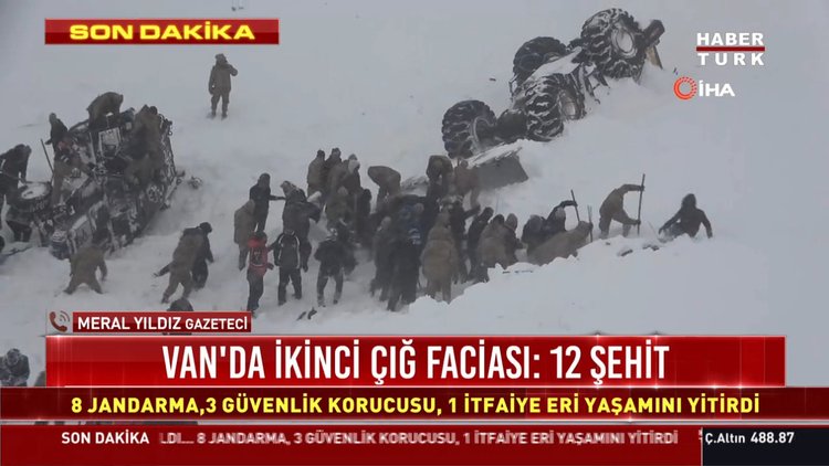 Van'da çığ faciası: 21 ölü