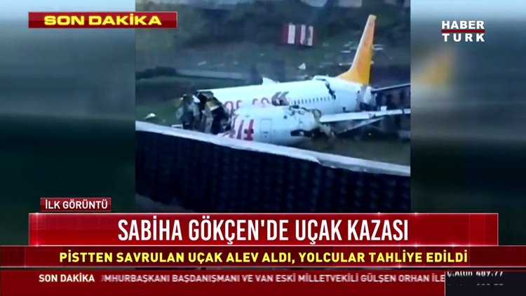 Son dakika: Sabiha Gökçen Havalimanı'nda uçak pistten çıktı!