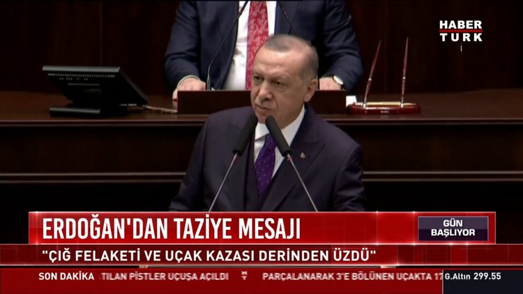 Erdoğan'dan taziye mesajı