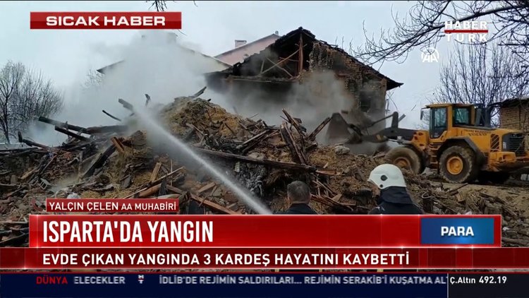 Isparta'da yangın