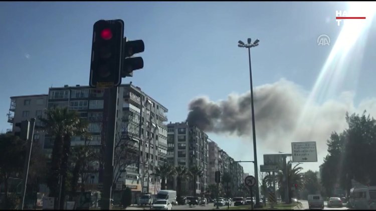 Konak'ta özel hastanede yangın