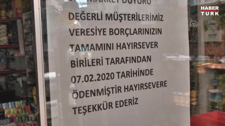 İki hayırsever mahallenin tüm bakkal borcunu ödedi