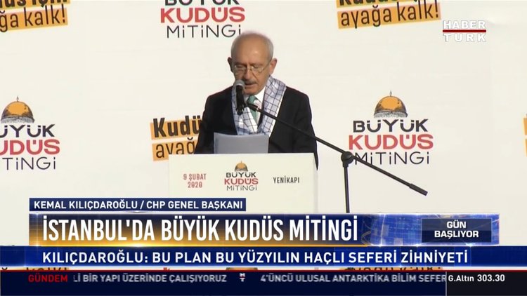 İstanbul'da büyük Kudüs Mitingi