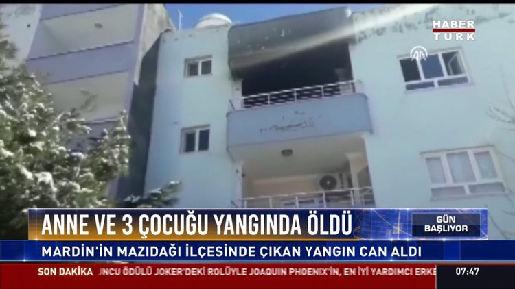 Anne ve 3 çocuğu yangında öldü