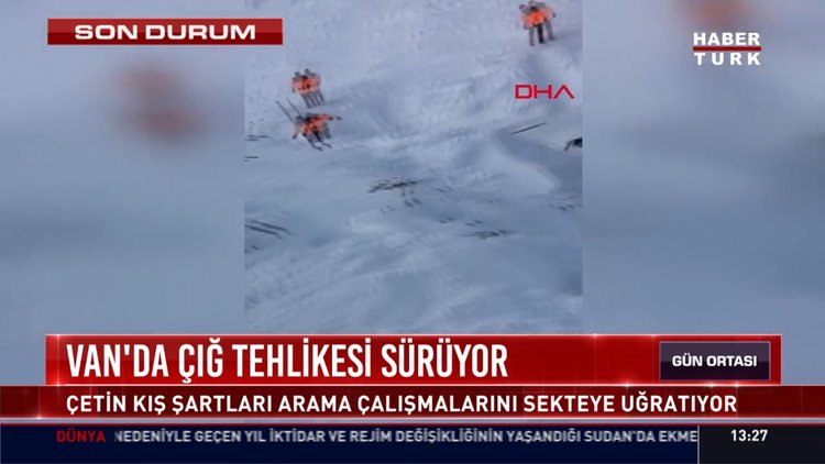 Van'da çığ tehlikesi sürüyor