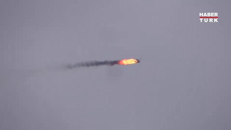 Esad rejimine ait bir helikopter vuruldu