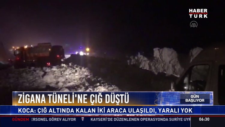 Zigana Tüneli'ne çığ düştü