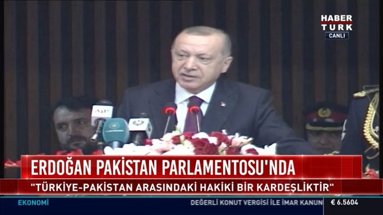 Erdoğan Pakistan Parlamentosu'nda