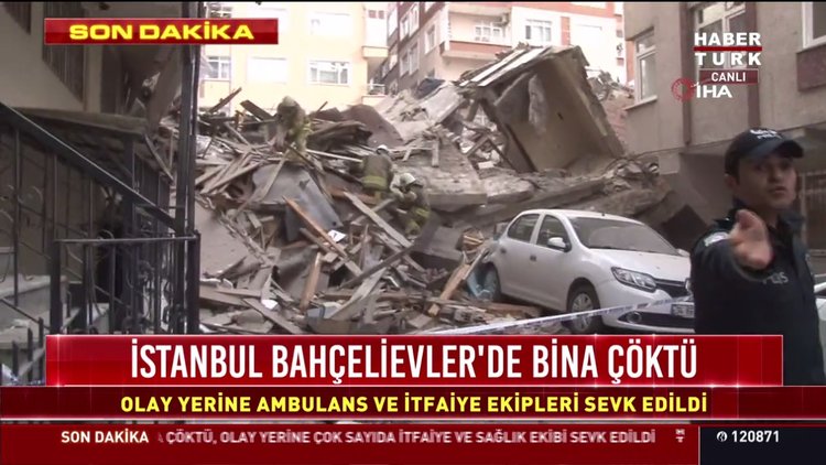 İstanbul Bahçelievler'de Bina Çöktü