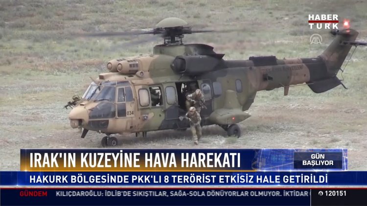 Irak'ın kuzeyine hava harekatı