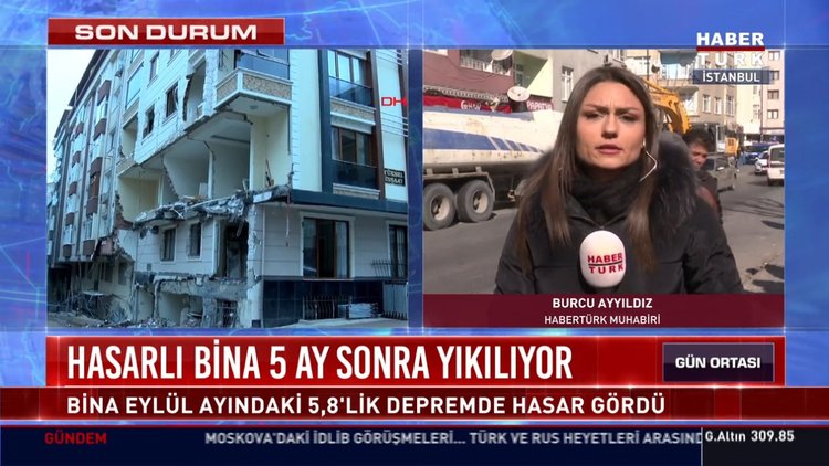 Hasarlı bina 5 ay sonra yıkılıyor