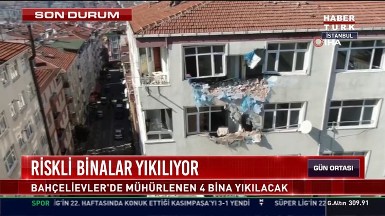 İstanbul'daki riskli binalar yıkılıyor!