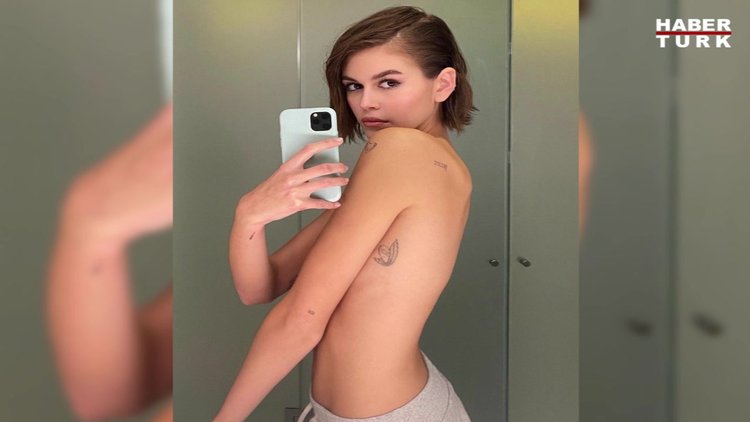Kaia Gerber dövmesini gösterdi