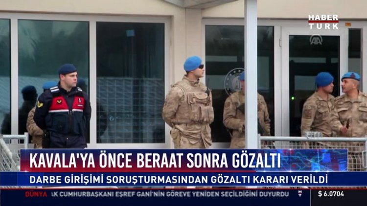 Kavala'ya önce beraat sonra gözaltı