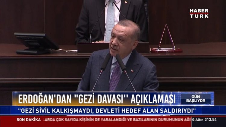 Erdoğan'dan "Gezi davası"açıklaması