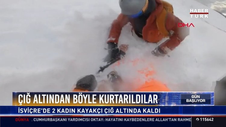Çığ altından böyle kurtarıldılar