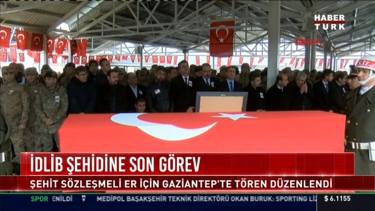 İdlib şehidine son görev