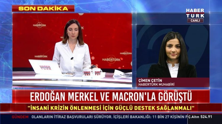 Erdoğan Merkel ve Macron'la görüştü