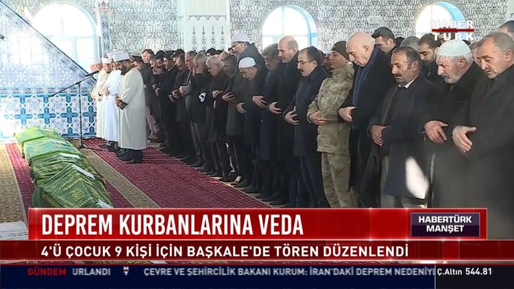 Deprem kurbanlarına veda