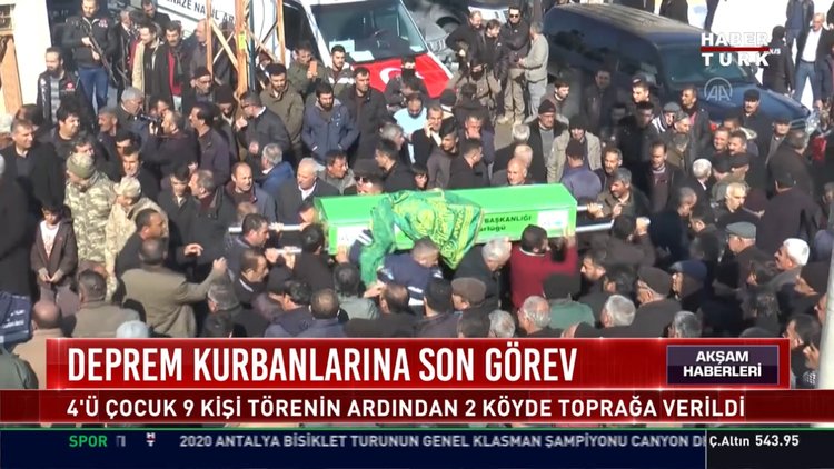 Deprem kurbanlarına son görev