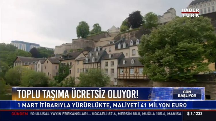 Lüksemburg'da toplu taşıma ücretsiz olacak