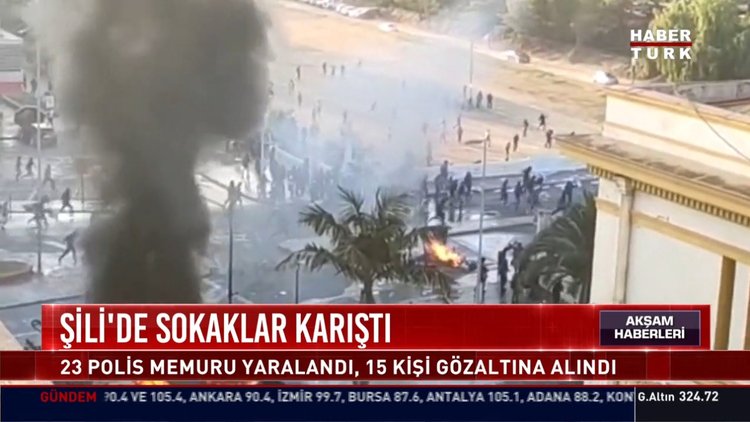 Şili'de sokaklar karıştı
