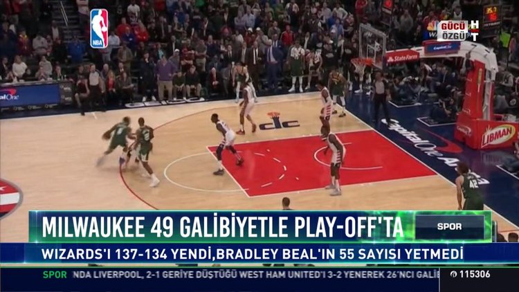 Milwaukee 49 galibiyetle play-off'ta