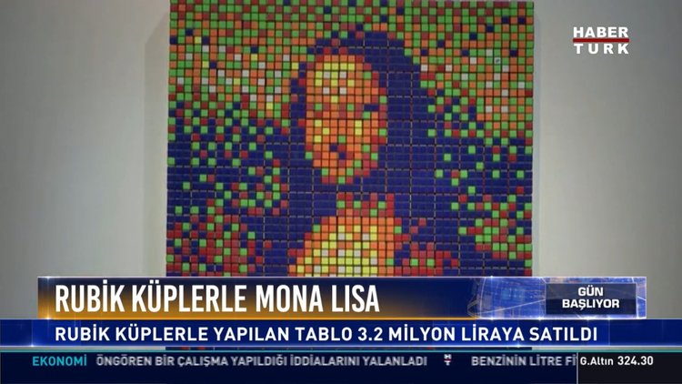 Rubik küplerle Mona Lisa
