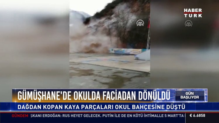 Gümüşhane'de okulda faciadan dönüldü
