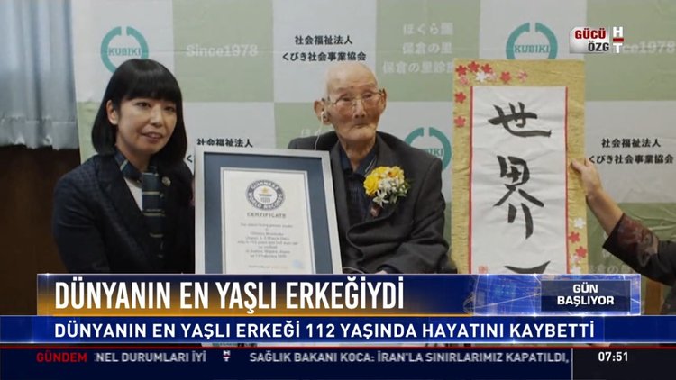 Dünyanın en yaşlı erkeğiydi