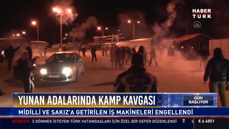Midilli ve Sakız adalarına getirilen iş makineleri engellendi