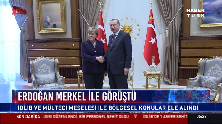 Cumhurbaşkanı Erdoğan, Merkel ile görüştü