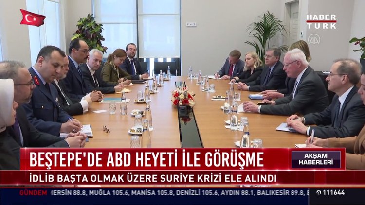 Beştepe'de ABD heyeti ile görüşme