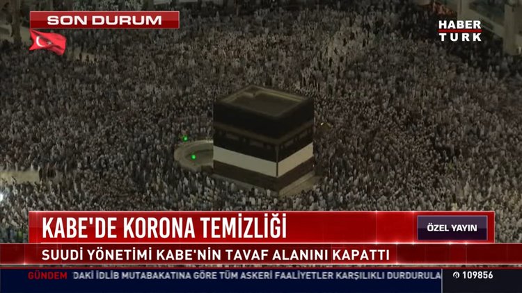 Kabe ziyaretleri durduruldu, dezenfekte işlemleri başladı