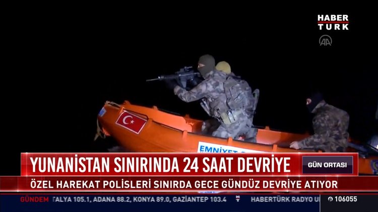 Yunanistan sınırında 24 saat devriye